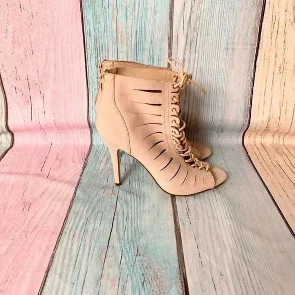 Pink forever21 cut out lace up heels - Picture 11 of 13